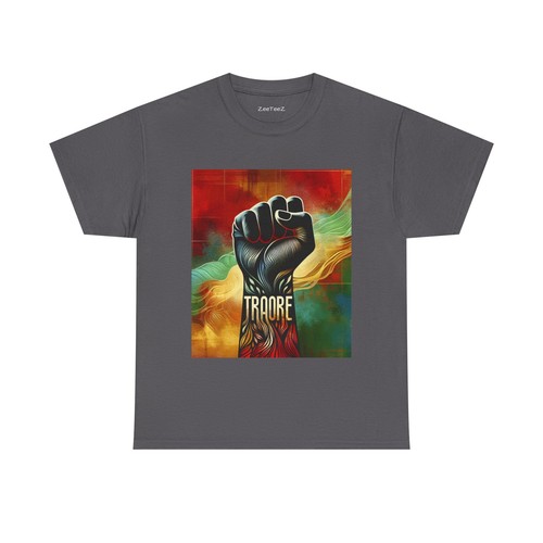 Burkina Faso Ibrahim Traore Black Power Fist T-shirt, African Pride Tee, - Picture 11 of 14