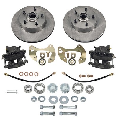 New For 55-64 Chevy Full Size Impala Bel Air Car Deluxe Disc Brake Kit, 5x4-3/4''