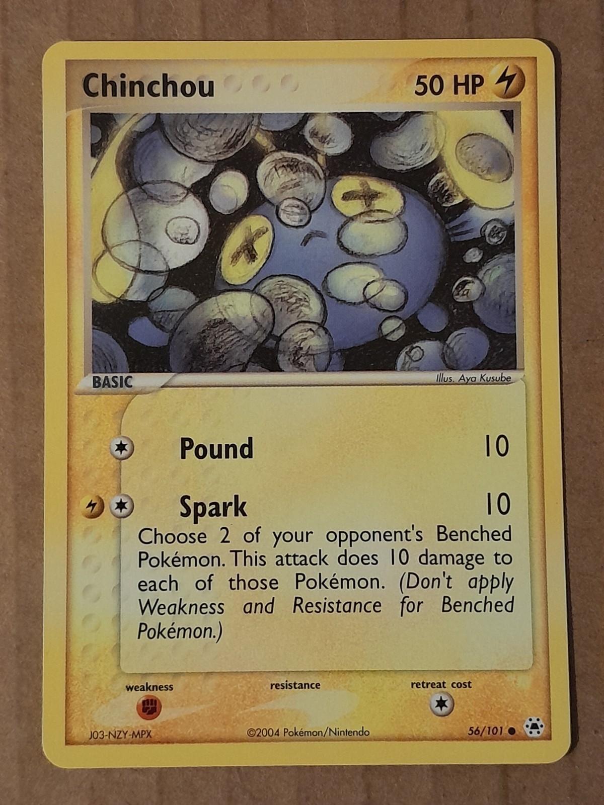 Pokemon Chinchou 56/101 Hidden Legends NM See Pictures