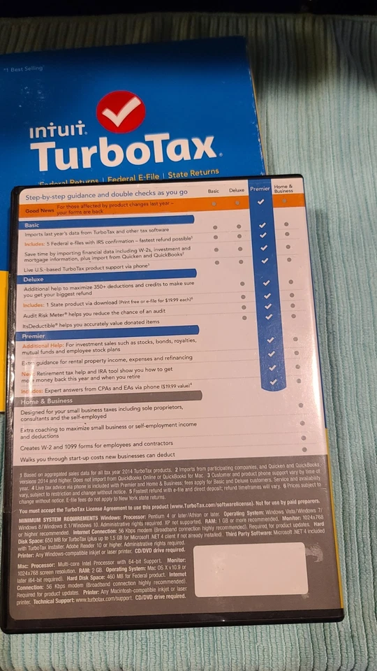 2015 TurboTax Premier Investments + Rental Property For Windows/Mac Fed. & State - Image 2 of 3