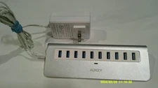 Aukey Powered USB Hub, Aluminum 10 Port USB 3.0 Data Hub W/ Plug