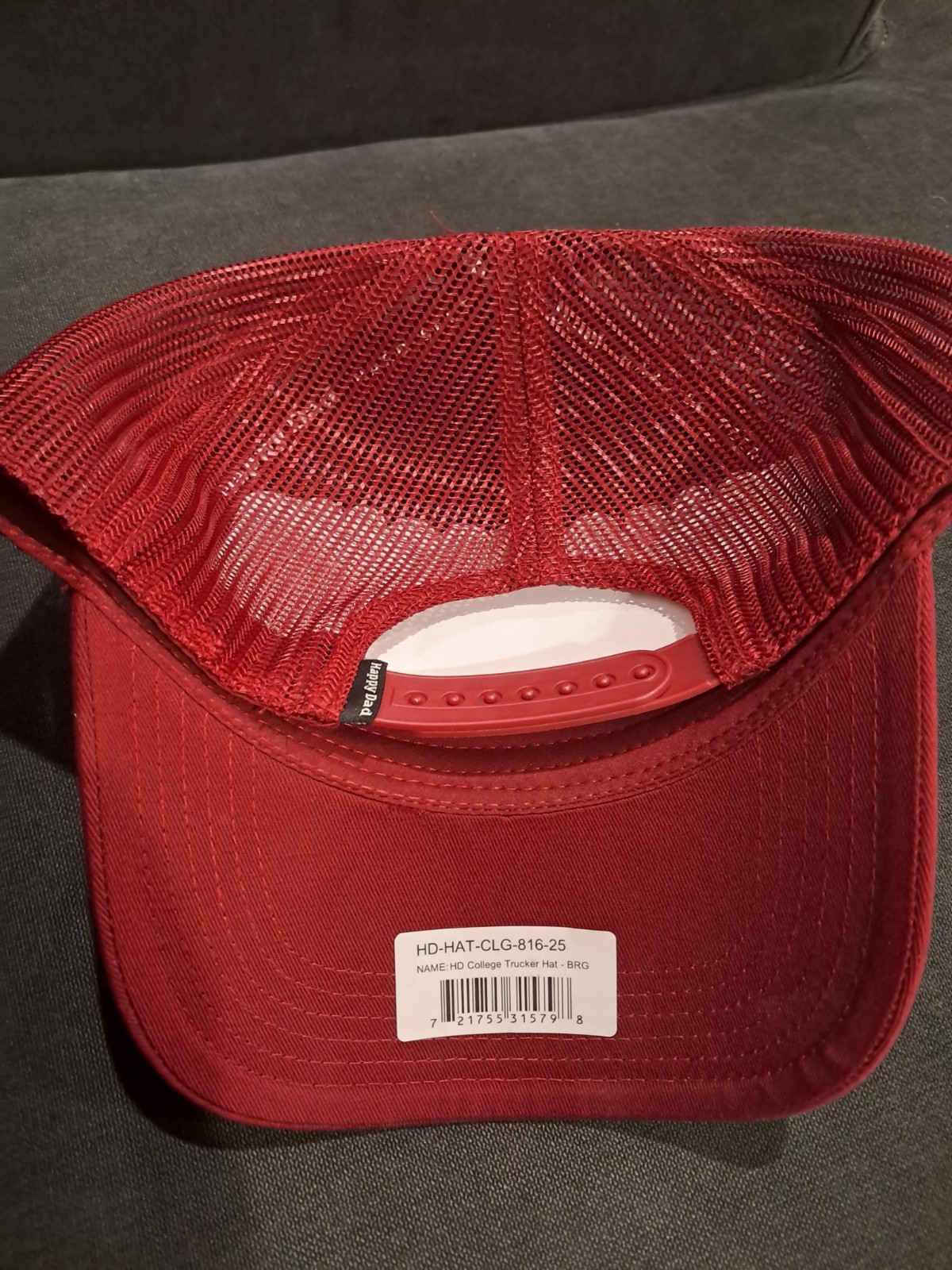 Happy Dad Hard Seltzer Trucker Hat Red Mens Snapback Mesh Back BRAND NEW