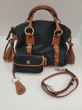 Borsa a tracolla DOONEY & BOURKE Pebble Grain Bristol nera marrone con cupola nappa