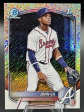 2025 Bowman Chrome - Prospects John Gil #BCP-172 Shimmer Refractor (RC)