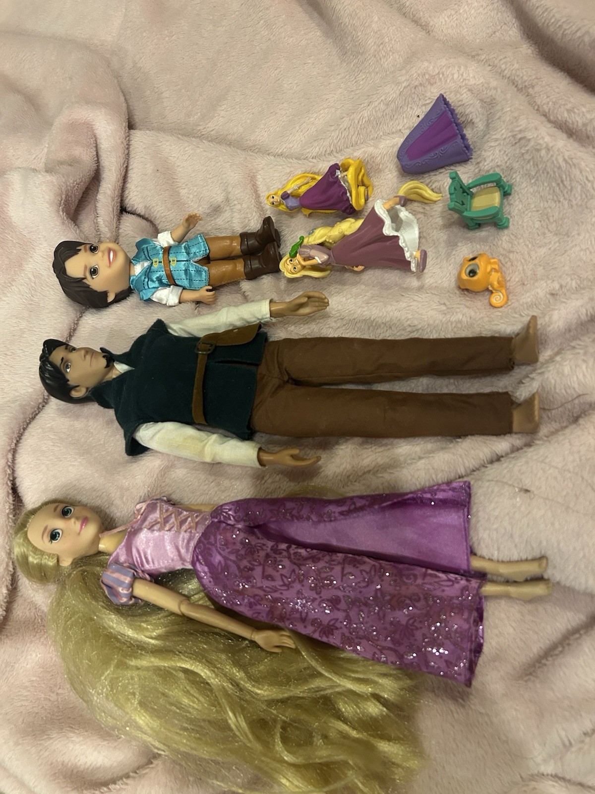 Disney Princess Rapunzel Tangled Lot Toys Dolls Flynn Rider Pascal Doorables
