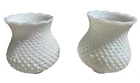 Vintage Milk Glass Hobnail Glass Lamp Shades/Globes 5" Set Of TWO