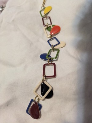 Vintage Multi-colored Geometric Bracelet 
