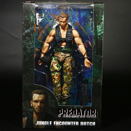 "Neca Predator Jungle Encounter Dutch Arnold 7\" Action Figure Predators 30Th 2017"-image