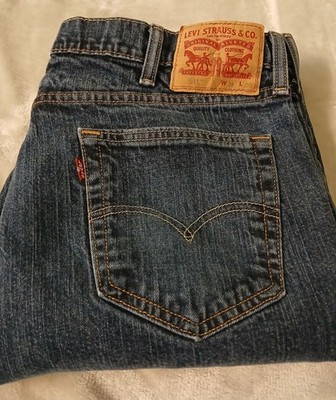 Levi's Men's 541 38x36 Straight Leg Jeans Blue Solid Medium Wash Denim Cotton