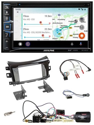 Alpine Bluetooth TMC USB DAB 2DIN Lenkrad Navigation für Nissan Navarra 16-22 D2