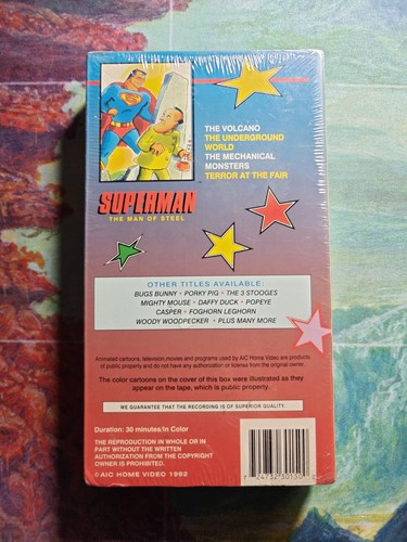 The Adventures Of Superman The Man Of Steel Funtoon Classics VHS - Picture 2 of 3