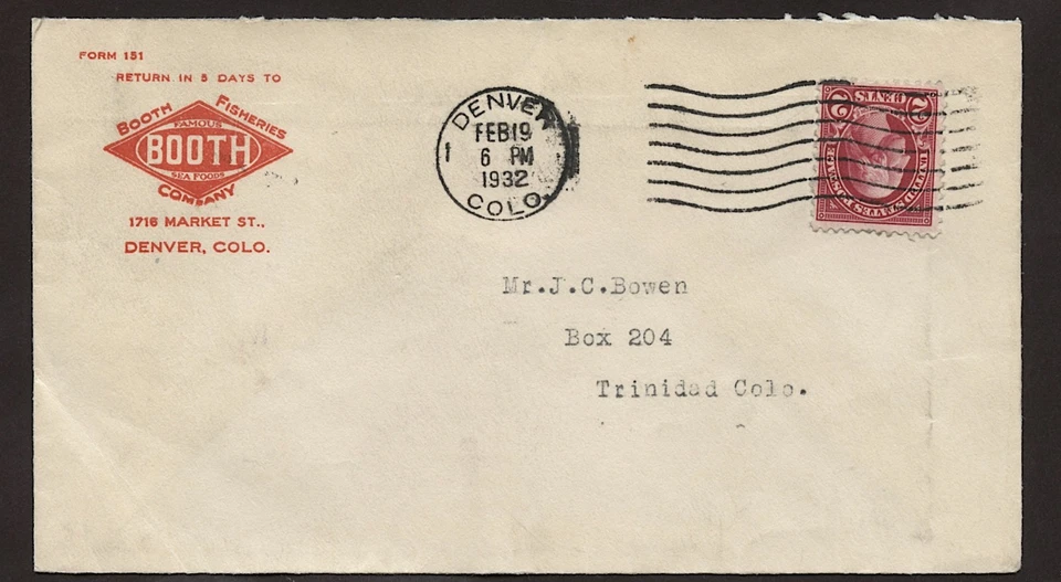 AD COVER BOOTH FISHERIES RELATIVE FOOD VALUE CANNED SALMON cds DENVER COLO.1932 - Image 3 of 4