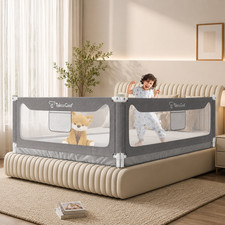 G TALECO GEAR Bed Rail Toddlers King Size 3-Side Guard 78.7"x78.7"x74.8"x26H