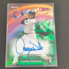 insert Topps Finest 2025 Creators Autographs Larry Walker Green Refractor /75 #…