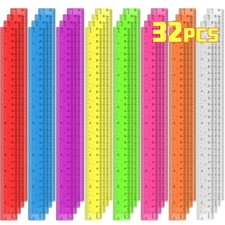 32 Pack Clear Plastic Rulers 12 Inch, Rulers Bulk for Classroom, Transparent ...
