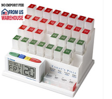 Medcenter Monthly Pill Organizer System 4 Times a Day, 31 Day
