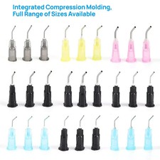 100Pcs Dental Prebent tip Pre Bent Needle Tips for Etch - Sealant Needle Tips
