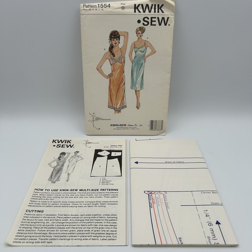 KWIK SEW SEWING PATTERN MISSES Full SLIP 1554 XS - XL - Picture 2 of 7