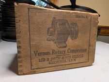 Vintage Vernon Rotary Compressor Shipping Box Pittsburgh Lee S. Smith