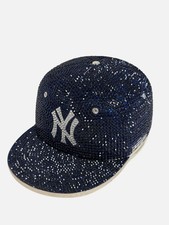 Judith Leiber Couture Women Blue Yankee Baseball Hat Clutch Crossbody Purse Bag