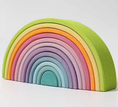 Grimms 10673 Großer Regenbogen pastell aus Holz Grimm's Grimm + BONUS