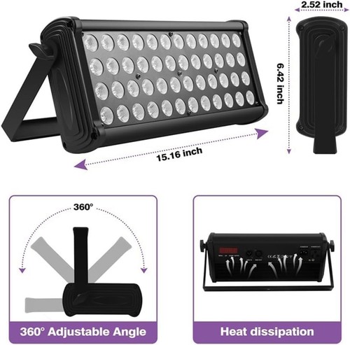 Waterproof Flood Lights - DMX Control, 360° Adjustable Stage Spotlight IP65 - Picture 4 of 9