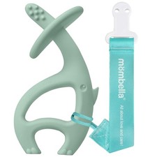 Teething Toys 3 Months Up with Clip Strap, Elephant Teethers for Babies3 Mont...
