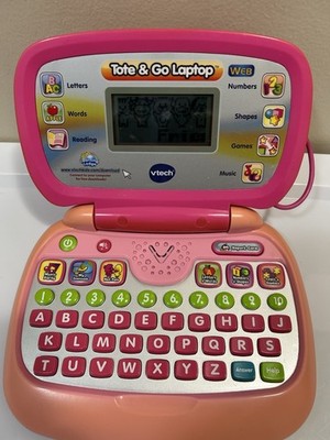 VTech Tote-and-Go Laptop Plus Web Learning System With Mouse Tested & Works
