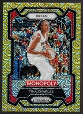 2024 Panini Monopoly - Tina Charles Millionaire Gold Mojo Shimmer Prizm #71 /500