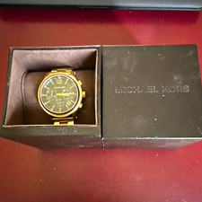 Michael Kors Gold-Tone Quartz Chronograph Dat...