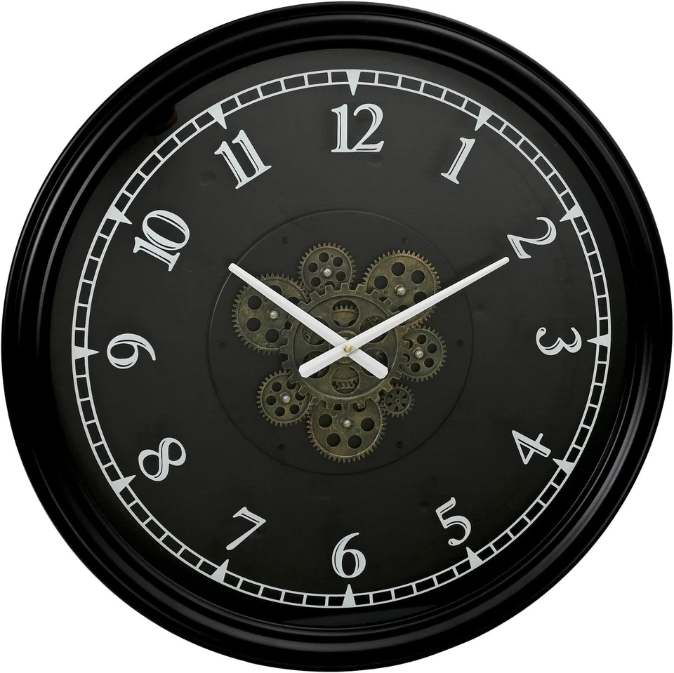 Reloj de pared Steampunk vintage con engranajes móviles de 24 pulgadas Foto 3 de 4