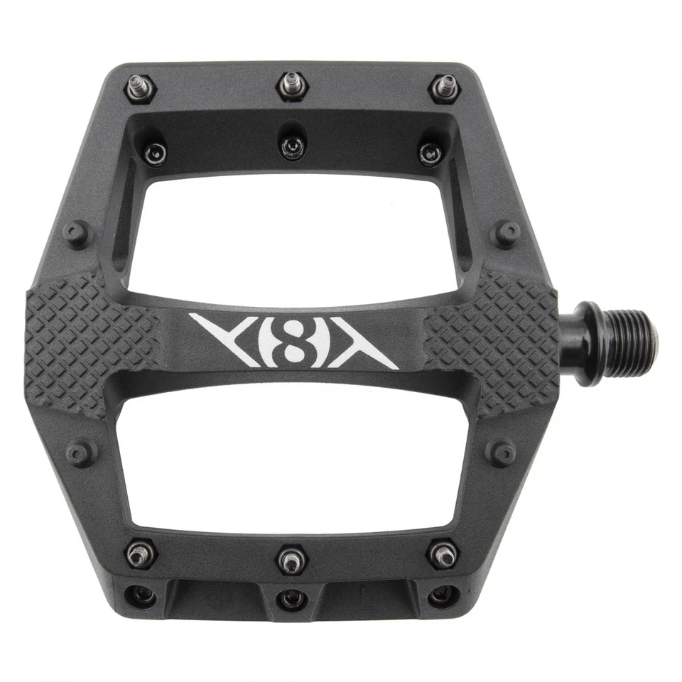 Origin8 Strapd Platform Pedal 9/16" Chromoly Axle Concave Composite Body Black - Image 2 of 4