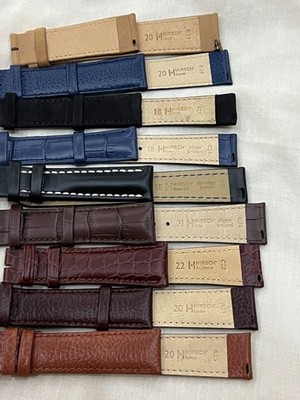 Hirsch genuine leather straps Lot 18-20-21-22mm, Duke Kansas Aristocrat