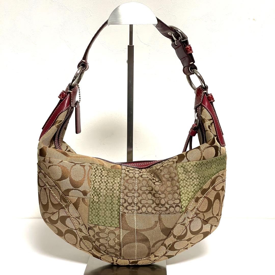 Beautiful condition COACH Patchwork Hobo One Shou… - image 5