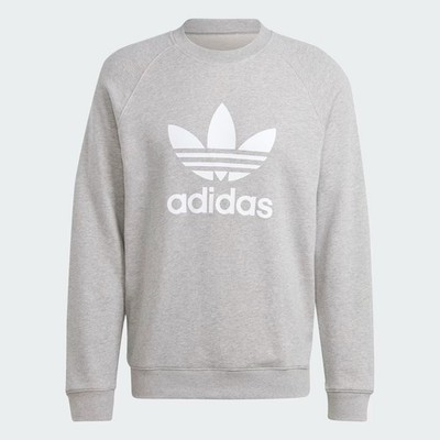 adidas Adicolor Classics Trefoil Crewneck Sweatshirt Gray Size Small IM4501