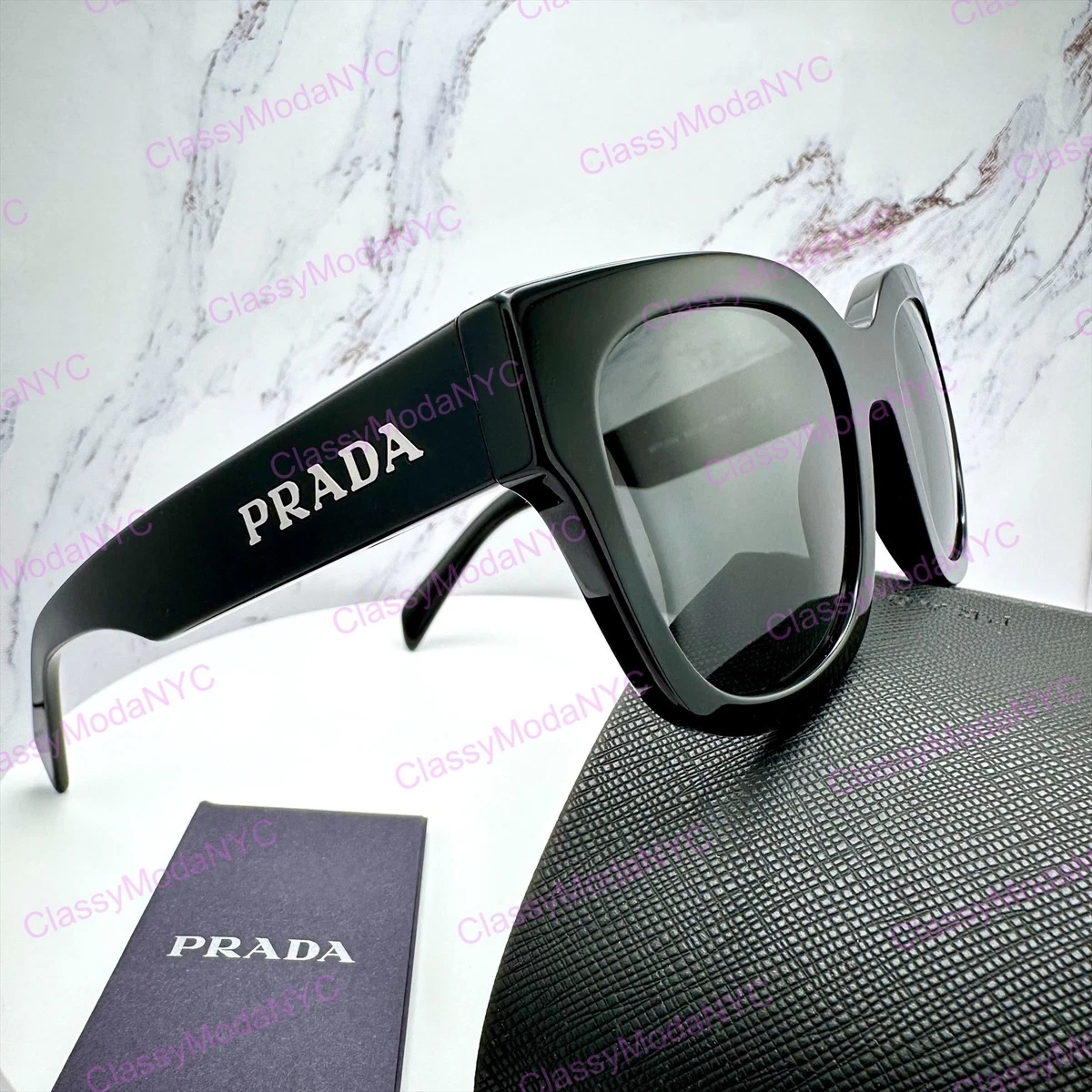 PRADA Black Square Sunglasses for Women for sale | eBay