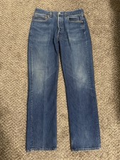 Vintage 80s Levis 501 0115 Made in USA Jeans W33 L32 Dark Wash Button Fly 1986