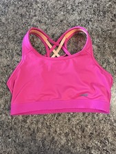 Avia Wirefree Strappy Sports Bra Size Large Fuchsia Medium Support