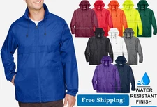 Mens Lightweight Full Zip Windbreaker Jacket Water Resistant XS-4XL NEW!