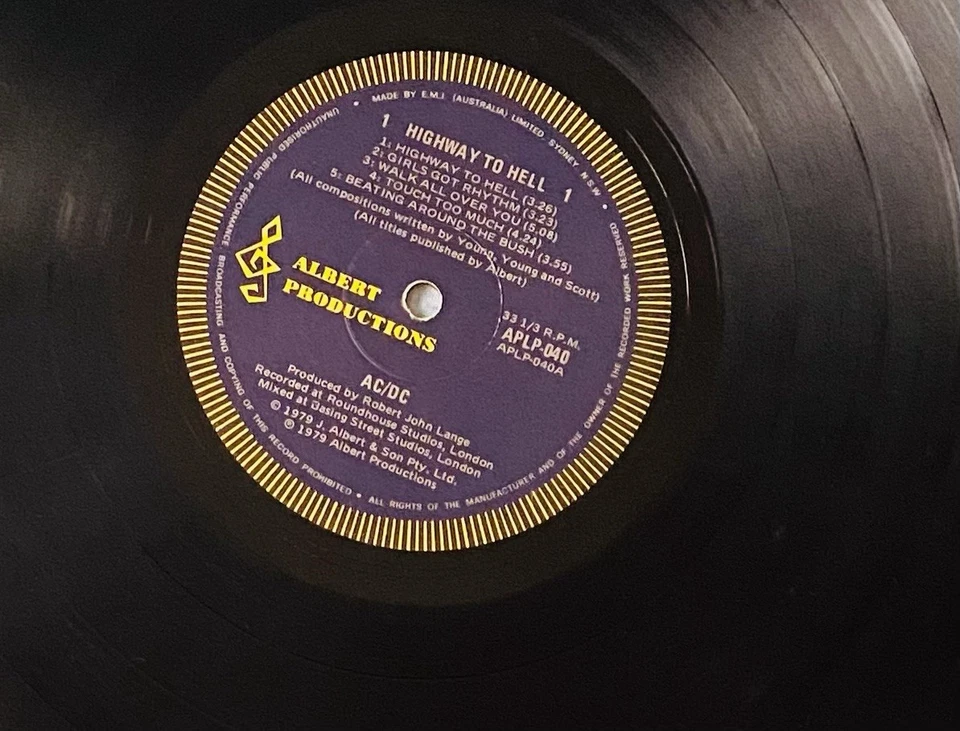 AC/DC Highway to Hell Blue Label - 1st press - 1979 - ALBERT LP vinyl - Image 3 of 3