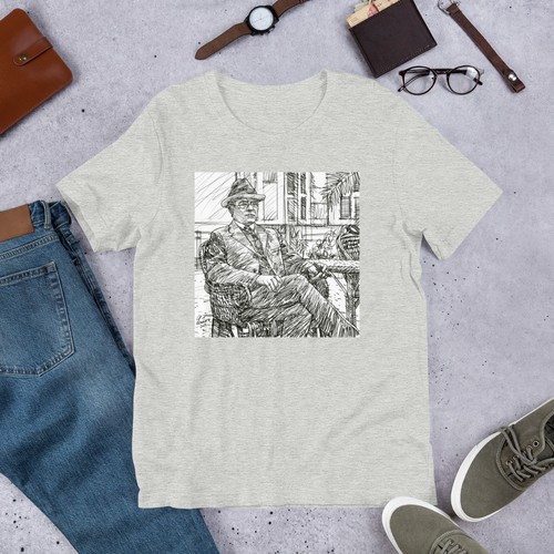 Camiseta Unisex - EDGAR LEE MASTERS Tinta Retrato - Ropa Camisa Cuchara Río - Imagen 5 de 6