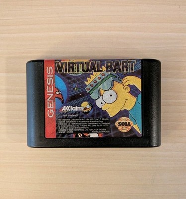 Virtual Bart - Sega Genesis Cartridge Only Tested And Working