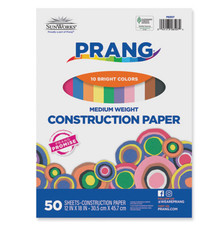 Prang SunWorks Construction Paper, 50 lb Text Weight, 12 x 18, Blue, 50/Pack