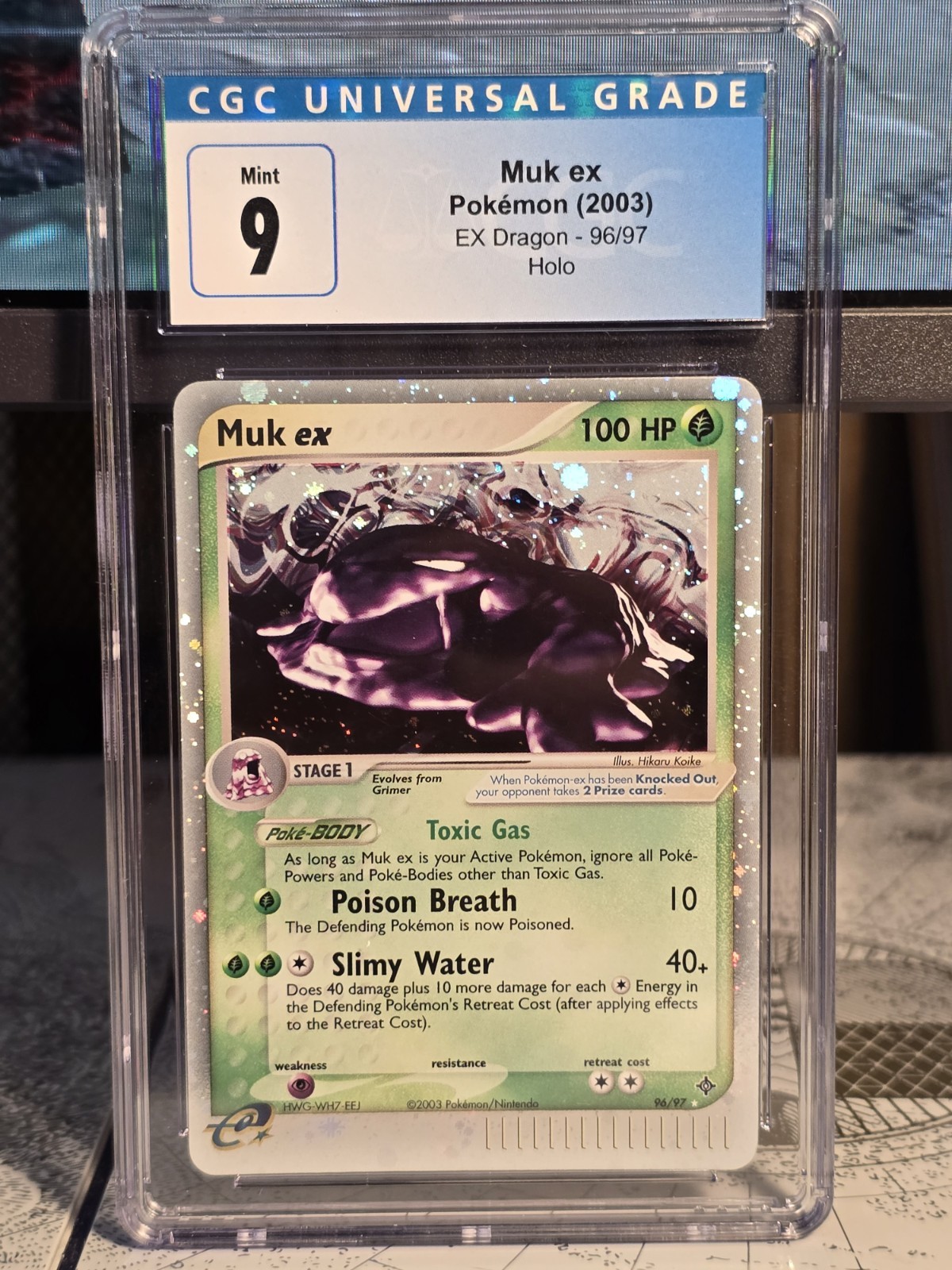 Pokemon Muk EX Dragon Rare Holo Foil Card 96/97 Rare 2003