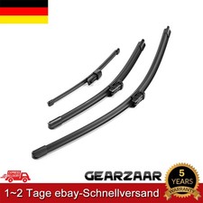 Scheibenwischer Heckwischer Set für VW Polo V Typ 6R 6C 2008-2017 Schwarz 3x