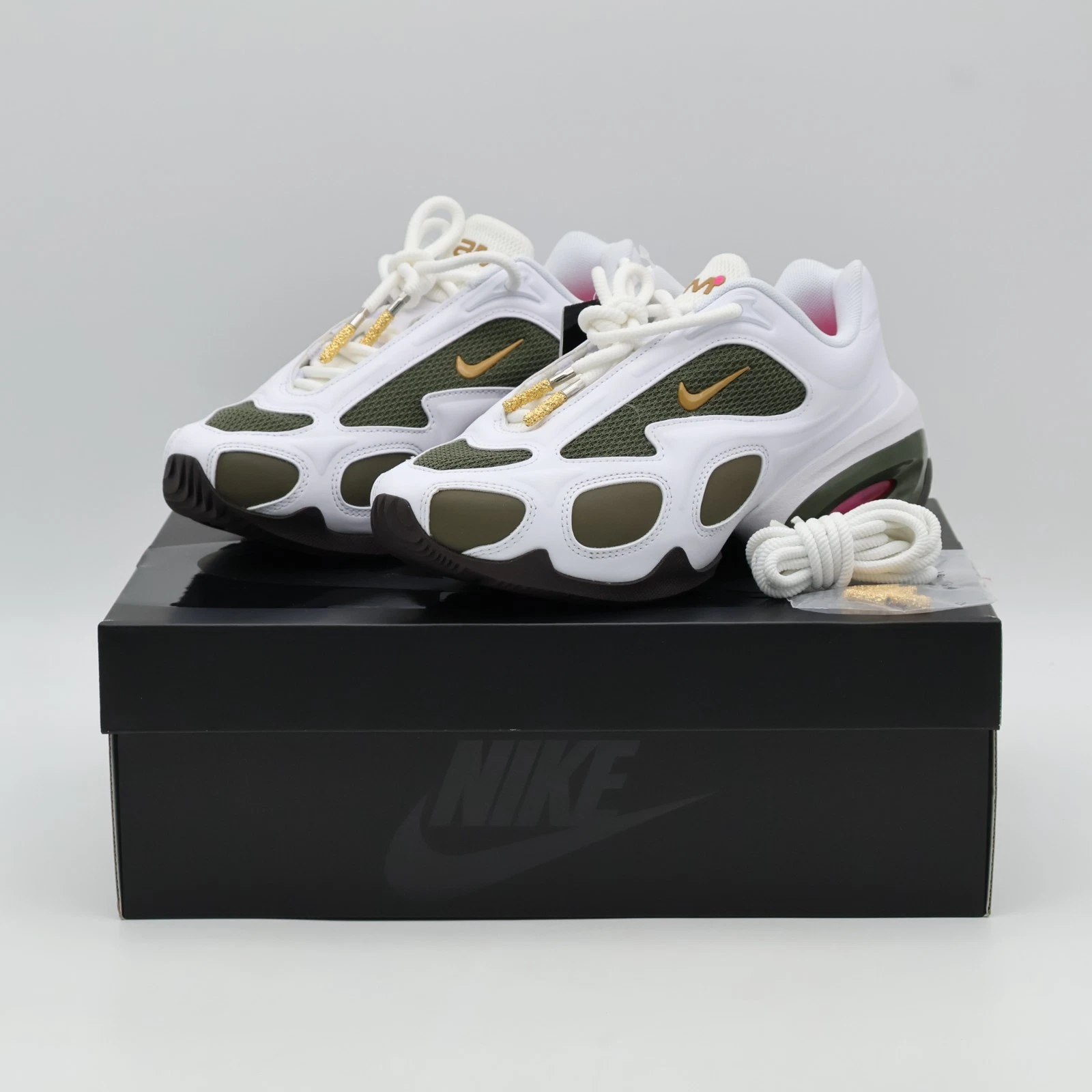 HV9928-100 Veneda Carter × Nike Air Max Muse White Cargo Khaki (Women's)