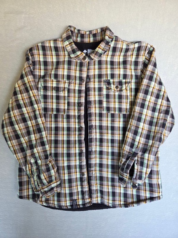 LRG Lifted Research Group Sherpa Lined Flannel Jacket XL Streetwear Grunge