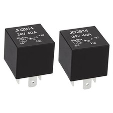 Pack JD914 Car Relay4V 40A, 5 Pin SPDT, Automotive Switches and 2 Smooth Cover