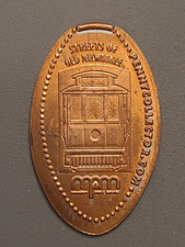 Vintage MPM Milwaukee Public Museum Streetcar Elongated Smashed Pressed Penny