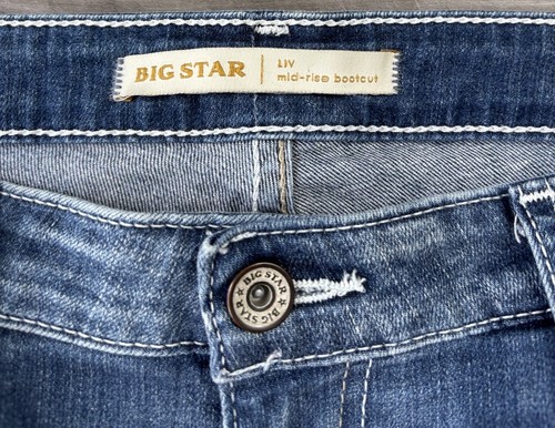 Big Star Liv Mid Rise Bootcut Size 32L Medium Wash 32 Long - Picture 4 of 7